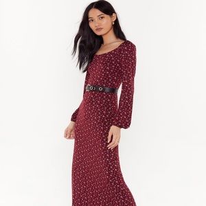 Nasty Gal Here We Grow Again Floral Maxi Dress Women’s L